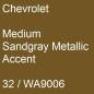 Preview: Chevrolet, Medium Sandgray Metallic Accent, 32 / WA9006.